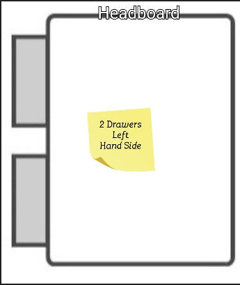 Aztec Cube Divan Bed on Finance - Gables Beds 2 drawers left hand side