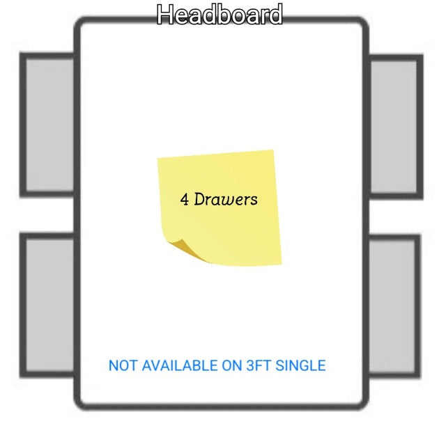 Buy Now Pay Later Divan Bed on 4 drawers - Gables Beds