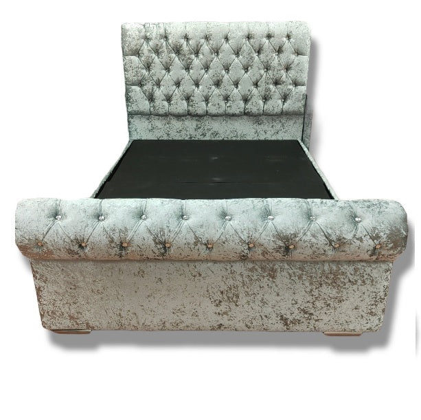 California Chesterfield Scroll Bed on Finance Pay Monthly Beds