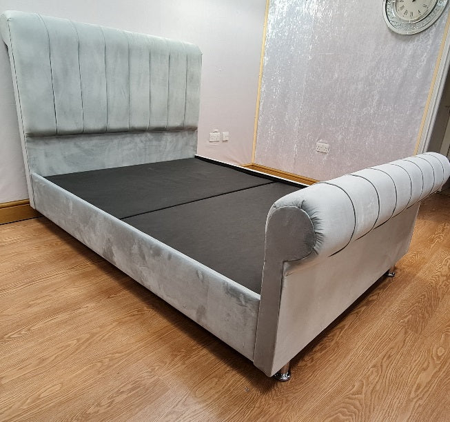 Charlotte luxury scroll bed on finance - Gables Beds Pay Monthly Interest Free