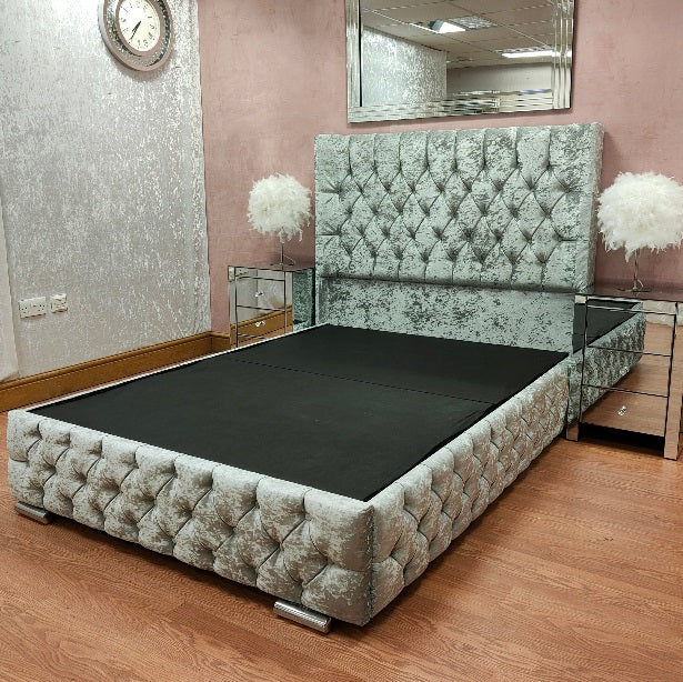 Full Chesterfield Wingback Bed
