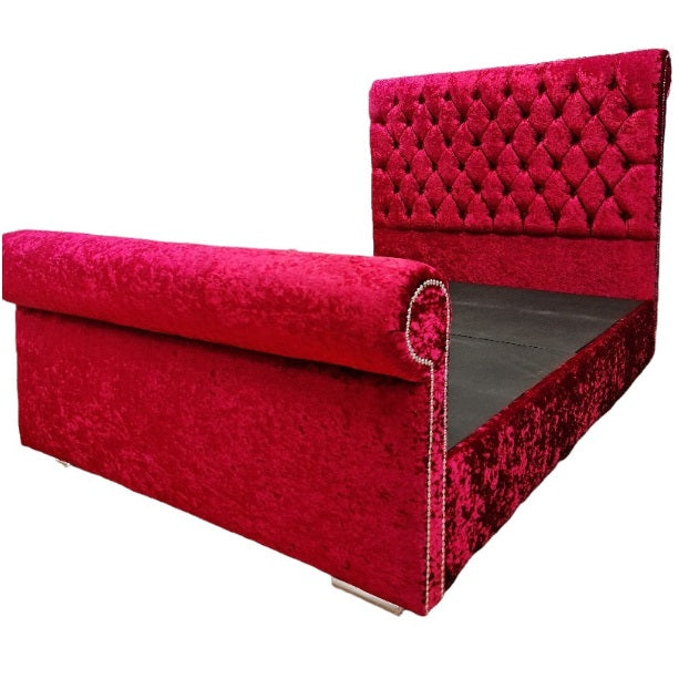 Luxury Chesterfield Sleigh Bed Pay with Klarna