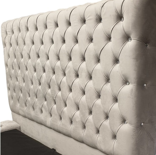 Rania Plush Velvet Bed - Gables Beds