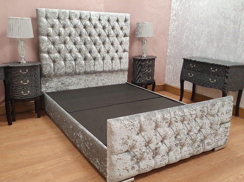 The Briana - Crushed Velvet Gables Beds