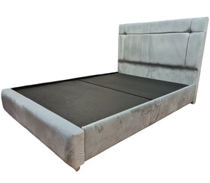 Brandy Plush Velvet Bed Pay with Klarna - Gables Beds Silver Grey bed shop in Essex