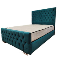 Briana Tall Plush Velvet Bed with Clearpay - Gables Beds Teal Green Plush Velvet Beds