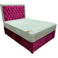 Britney Glitter Divan Fabric Bed and Mattress Set - Gables Beds