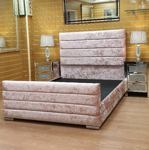 Buy Now Pay Later Beds Zaal Panel Bed on Finance Baby Pink