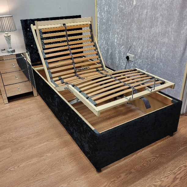 Buy Now Pay Later Beds Crushed Velvet Adjustable