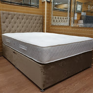 Chesterfield Plush Velvet Divan Bed and Mattress Set with Clearpay - Gables Beds on finance buy now pay later beds