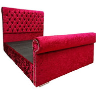 Chesterfield Sleigh Bed with Clearpay - Gables Beds on finance red beds