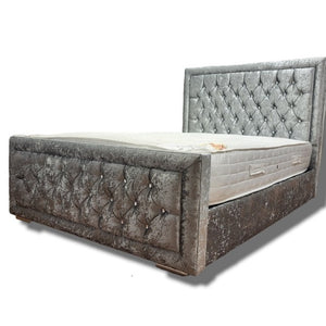 Crushed Velvet Hampton Bed and Mattress set - Gables Beds