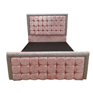 Crushed Velvet Lexi Glitter Bed on Clearpay - Gables Beds on finance baby pink crushed velvet glitter sparkle homes beds