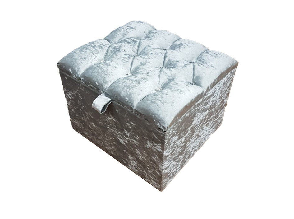Small Ottoman - Chesterfield Dresser Stool Storage Box - Gables Beds