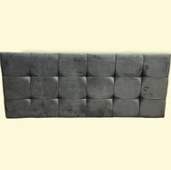 Cubed Velvet Headboard - Plush / Crushed / Linen / Chenille - Klarna - Clearpay - Bedroom Furniture
