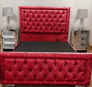 Hampton Crushed Velvet Bed with Clearpay - Gables Beds finance
