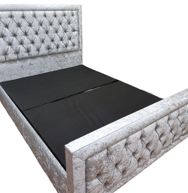Hampton crushed velvet bed