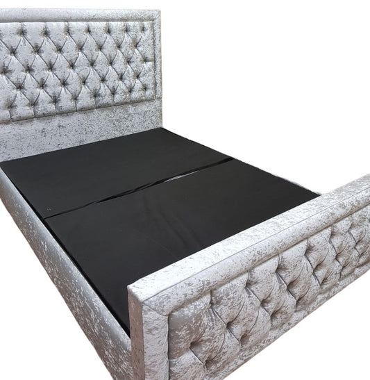 Hampton crushed velvet bed