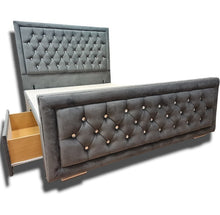 Hampton Plush Velvet Drawer Divan Bed with Clearpay - Gables Beds on finance