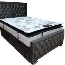 Hampton Plush Velvet Side Lift Ottoman Bed - Gables Beds