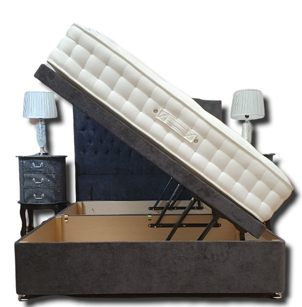 Maya Ottoman Storage Divan Fabric Bed - Gables Beds
