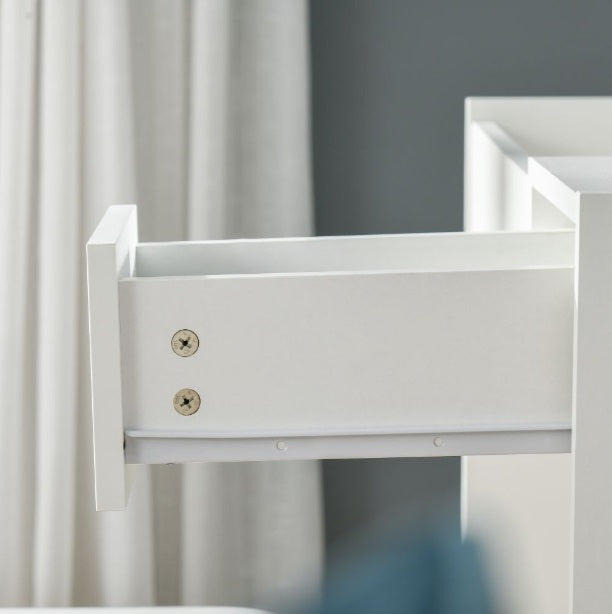 White Vanity Dressing Table Set with Flip-up Mirror with Drawers