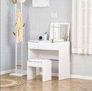 White Vanity Dressing Table Set with Flip-up Mirror Klarna Clearpay Gables Beds