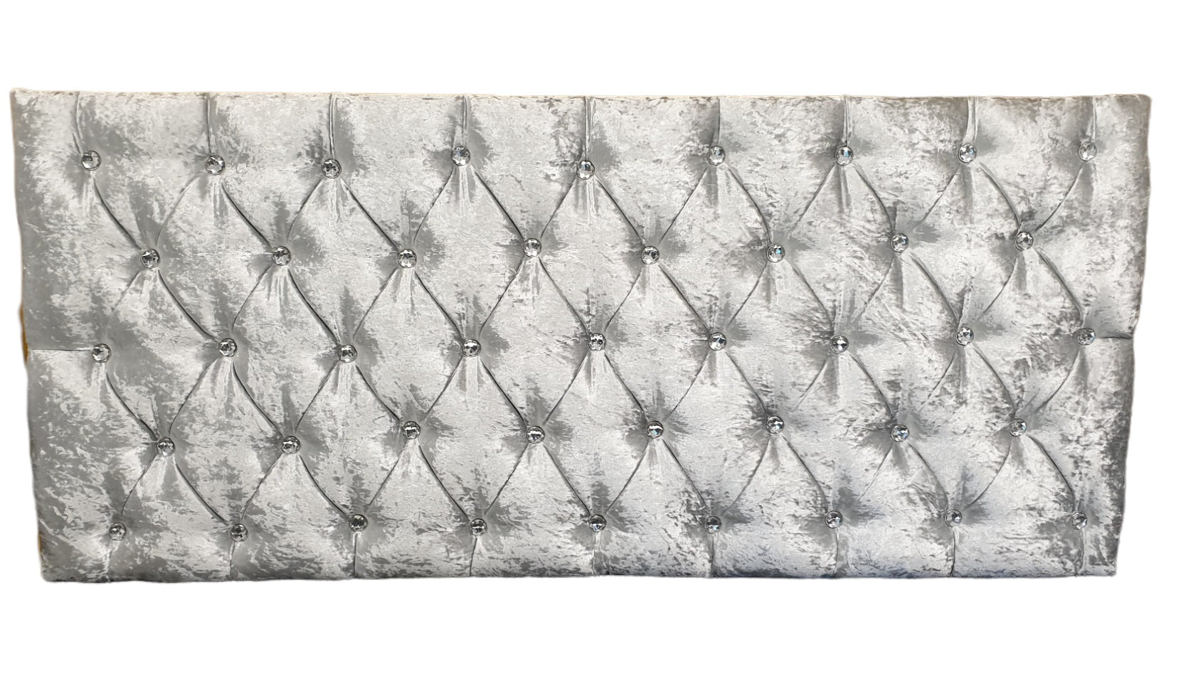 Chesterfield Velvet Headboard with Clearpay - Gables Beds grey crushed velvet