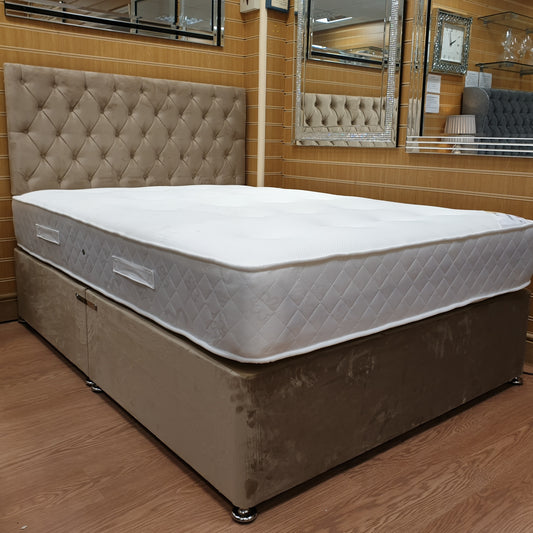 Buy Now Pay Later Beds Chesterfield Plush Velvet Divan Bed Set on Finance - Gables Beds